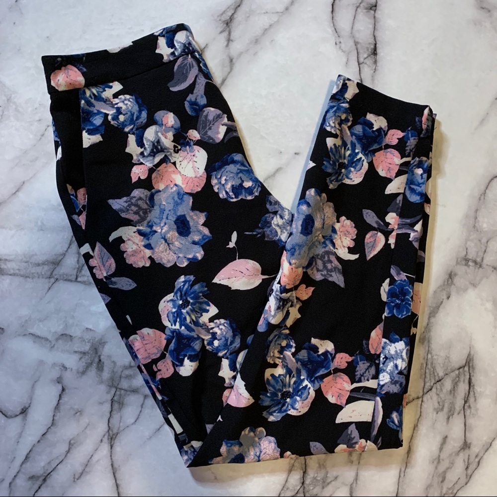 black floral pants